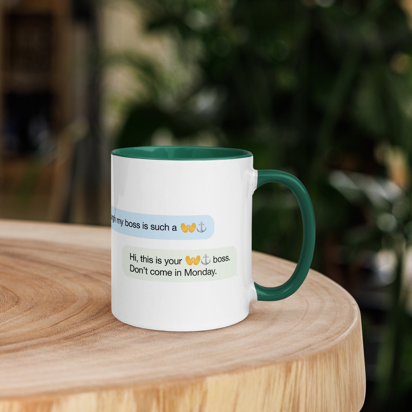 Mug with Swearoji and use example