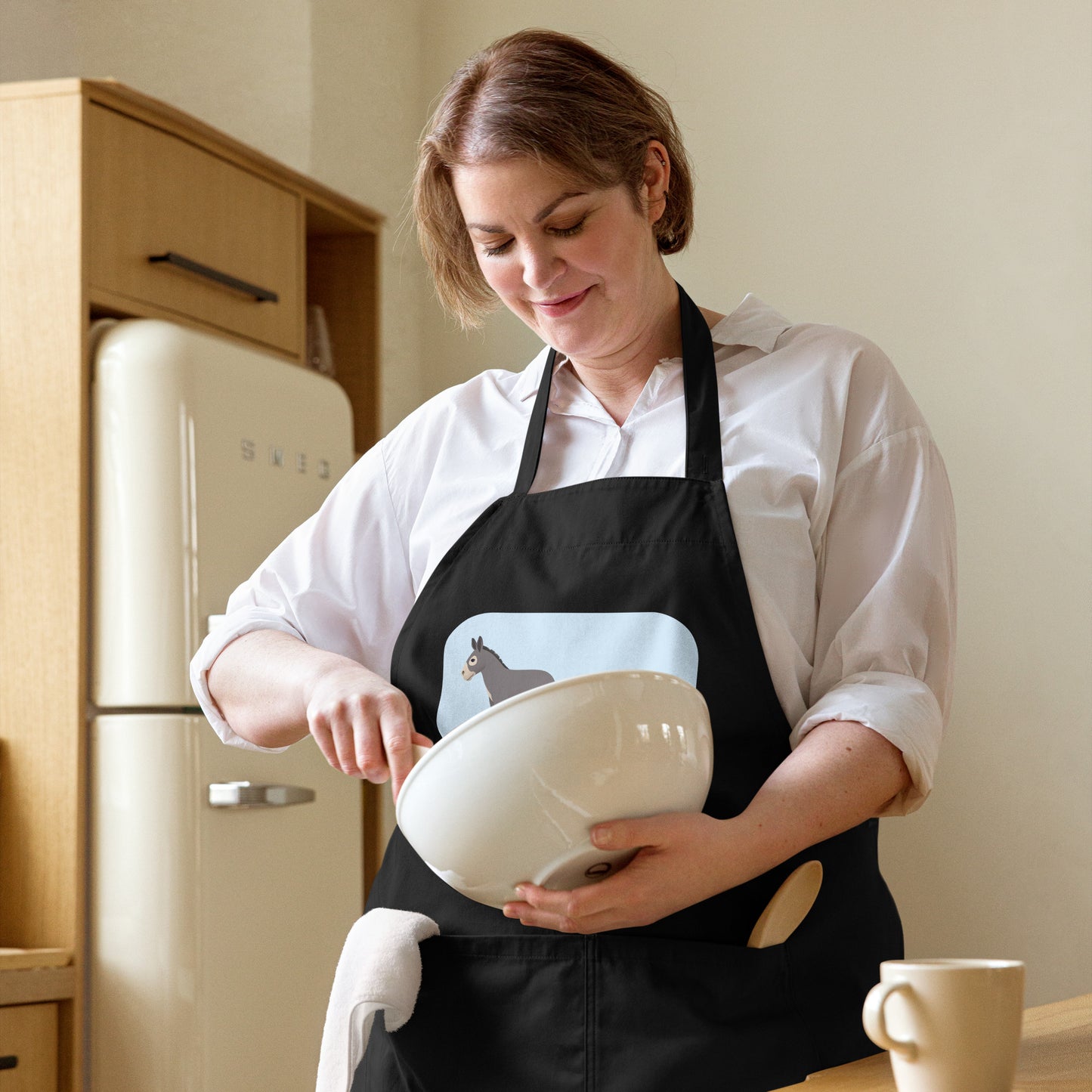 Organic unisex cotton apron