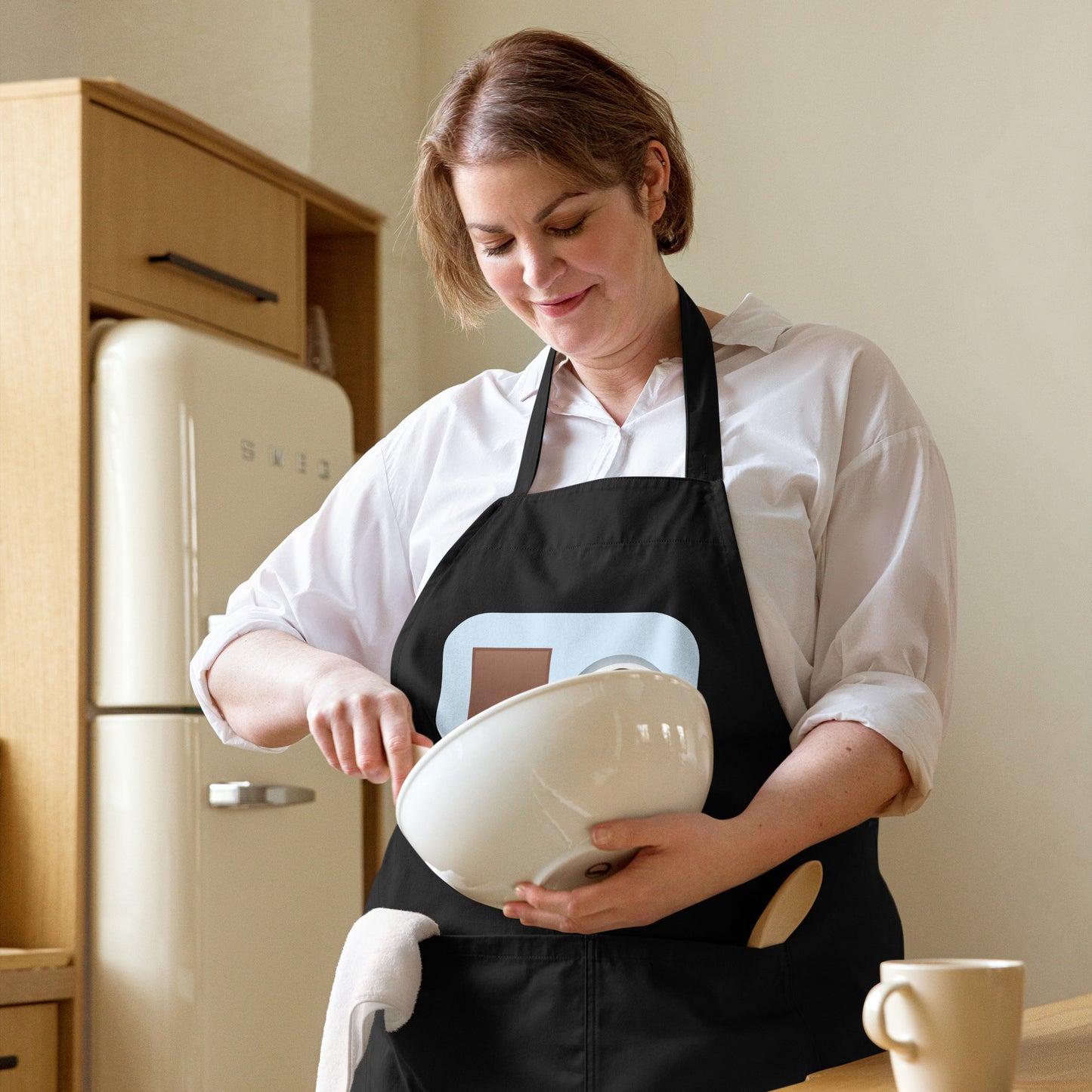 Organic unisex cotton apron