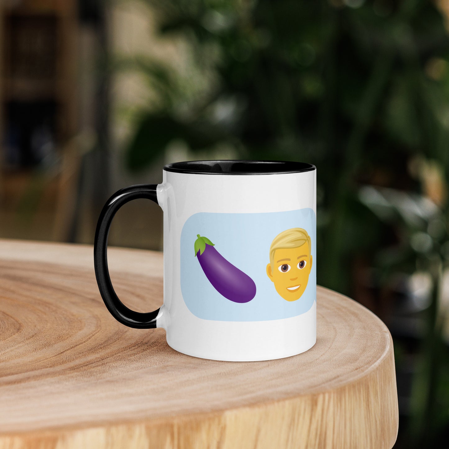 Mug with Swearoji and use example