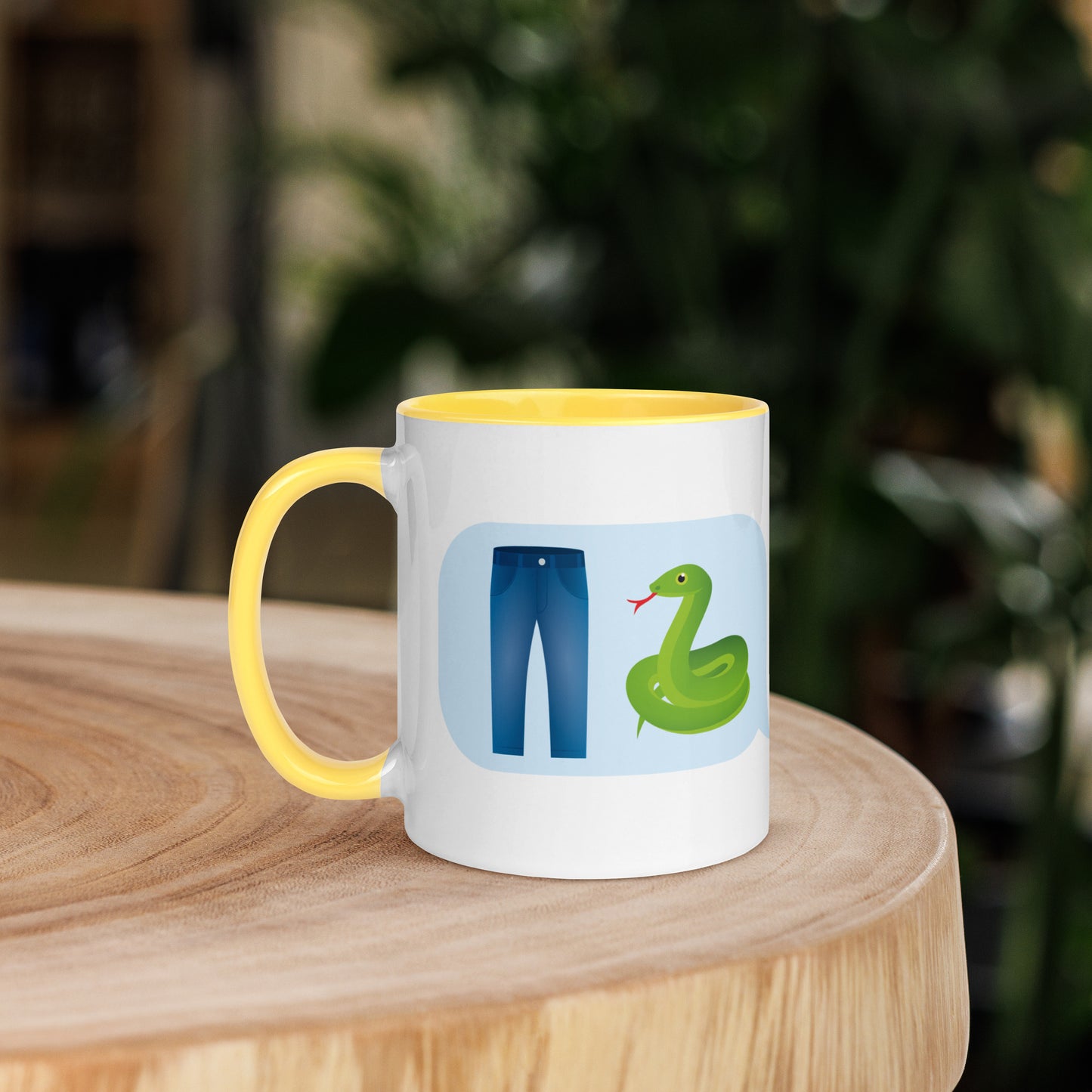 Mug with Swearoji and use example